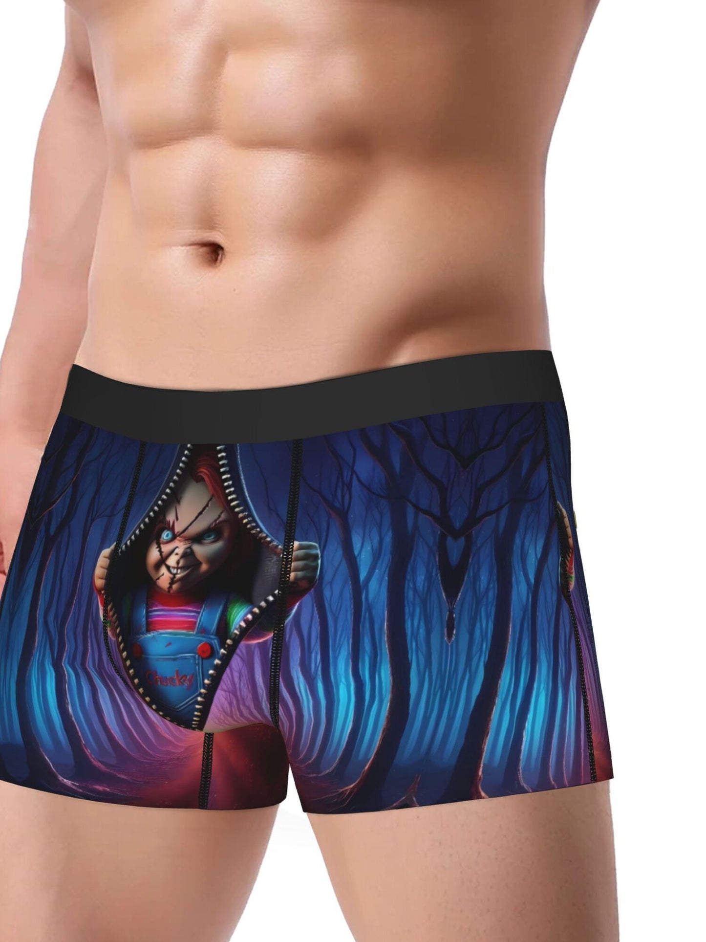 Men's Horror Movie Graphic Boxer Briefs Stretch