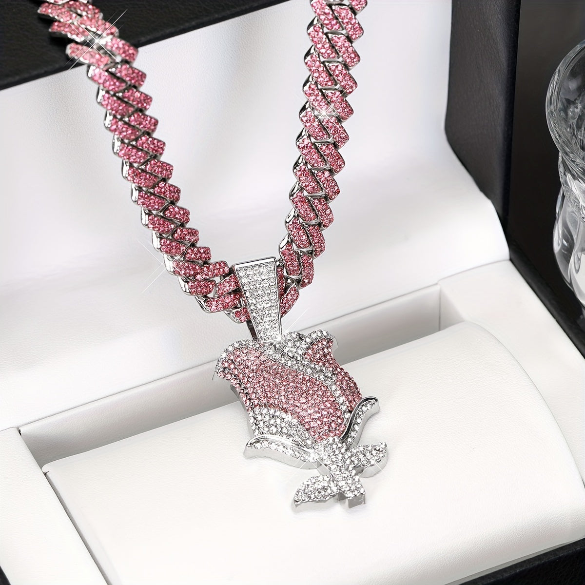 Ladies Pendant Necklace Full Water Drill Stones