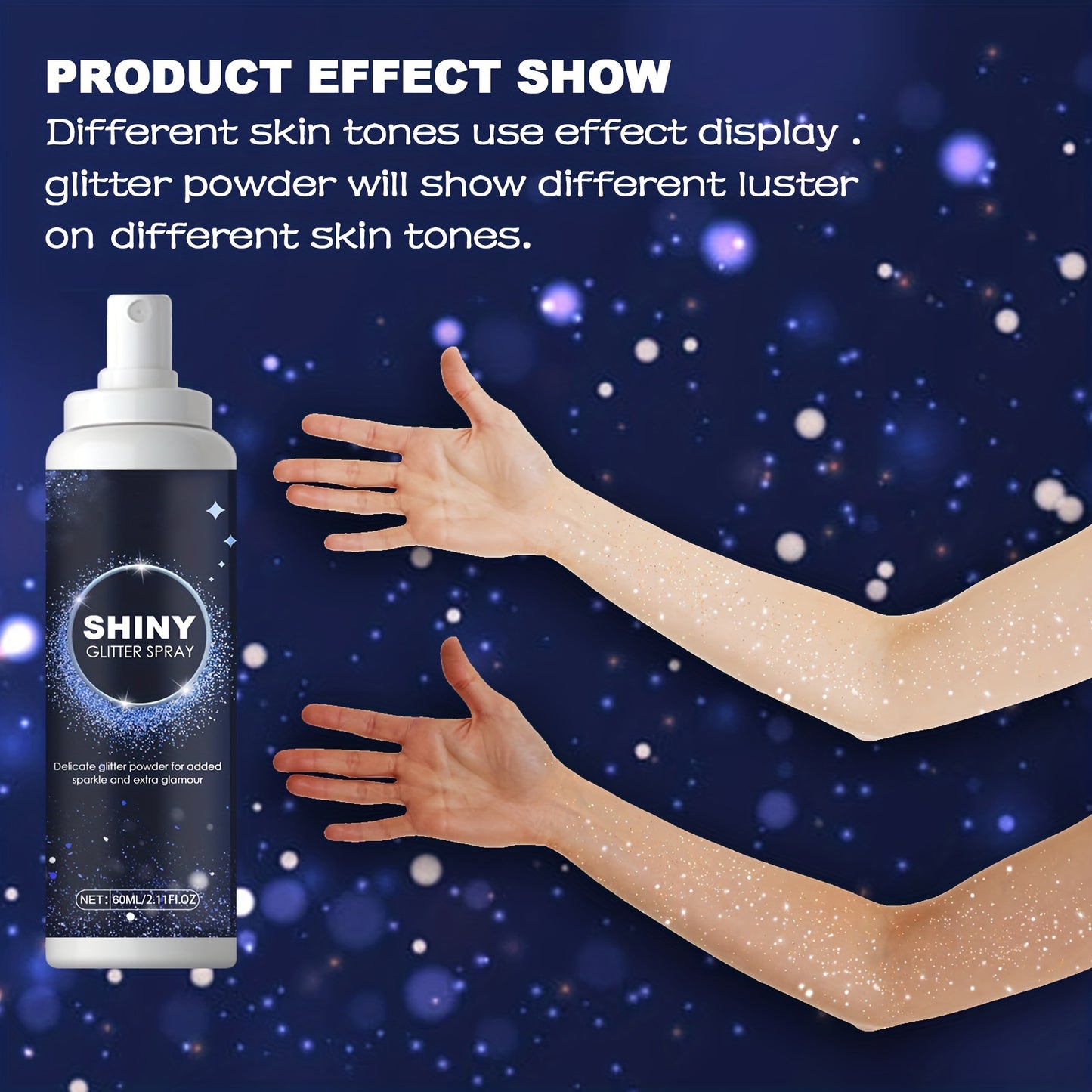 Hair Body Glitter Spray For Party Perform