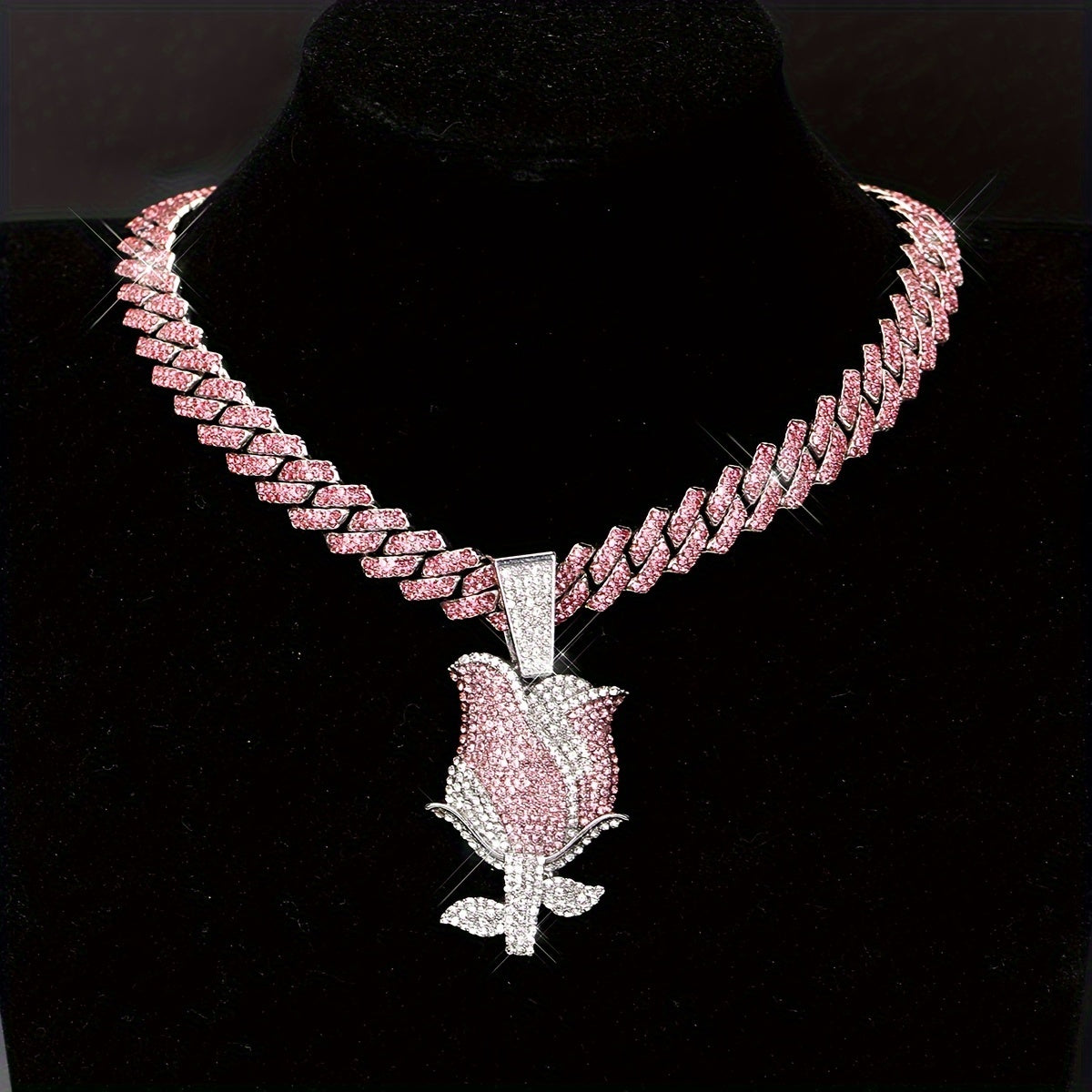 Ladies Pendant Necklace Full Water Drill Stones