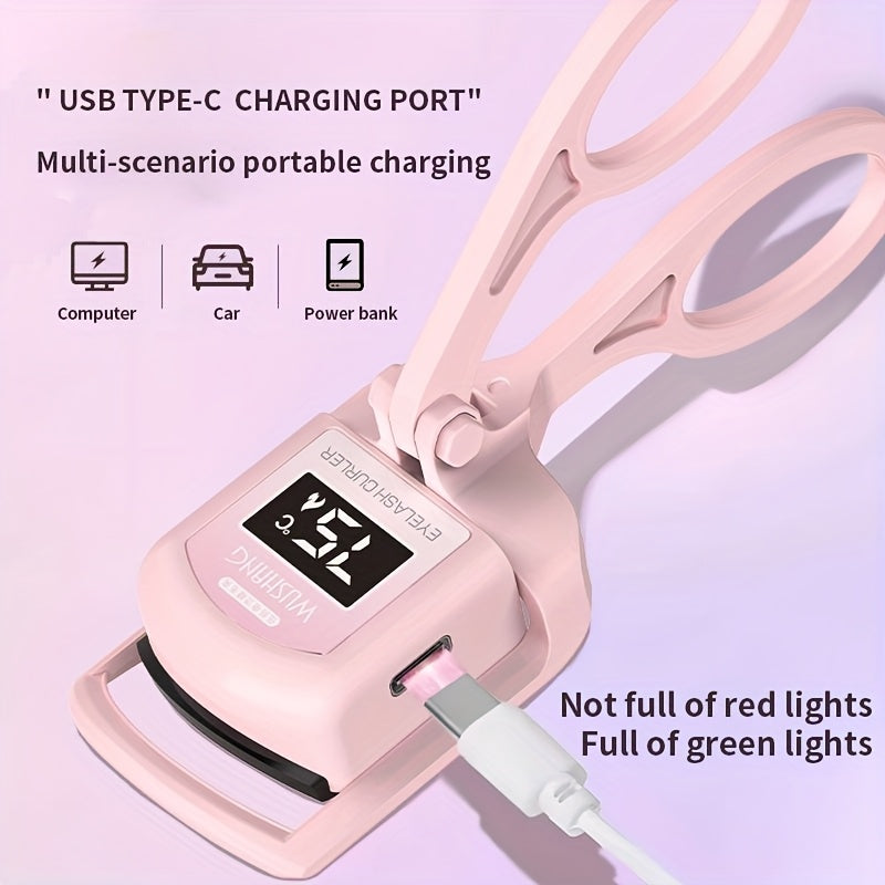 A Pink Usb Heated Eyelash Curler