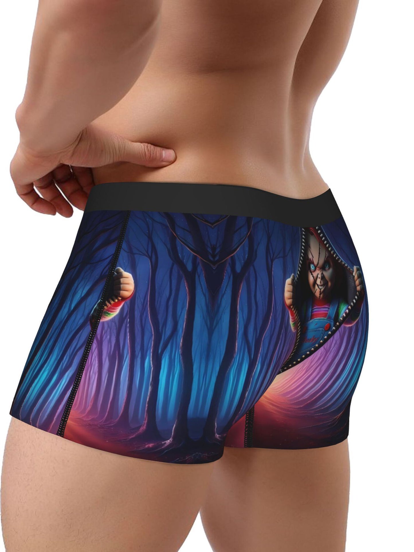 Men's Horror Movie Graphic Boxer Briefs Stretch