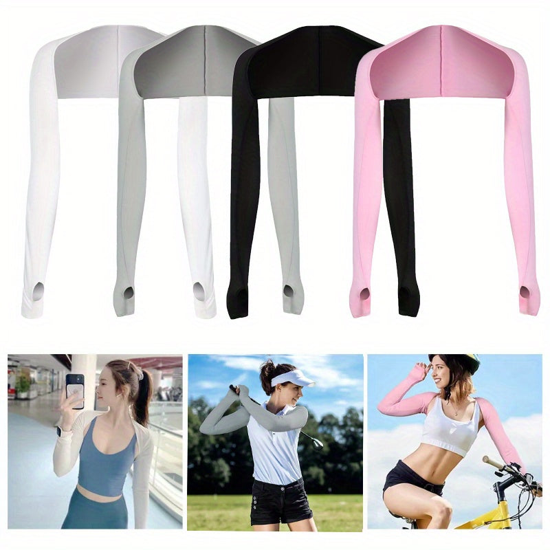 4pcs Sun Protection Arm Sleeve Breathable Suitable Outdoor Sports