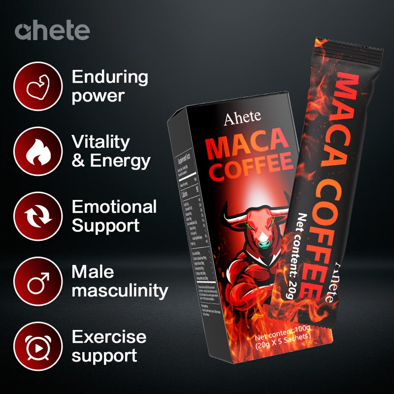 Maca Energy Coffee, High-quality Coffee Bean Powder Paired with Maca Root, Dongge Ali, Ginseng, Cordyceps Sinensis, Ashwagandha