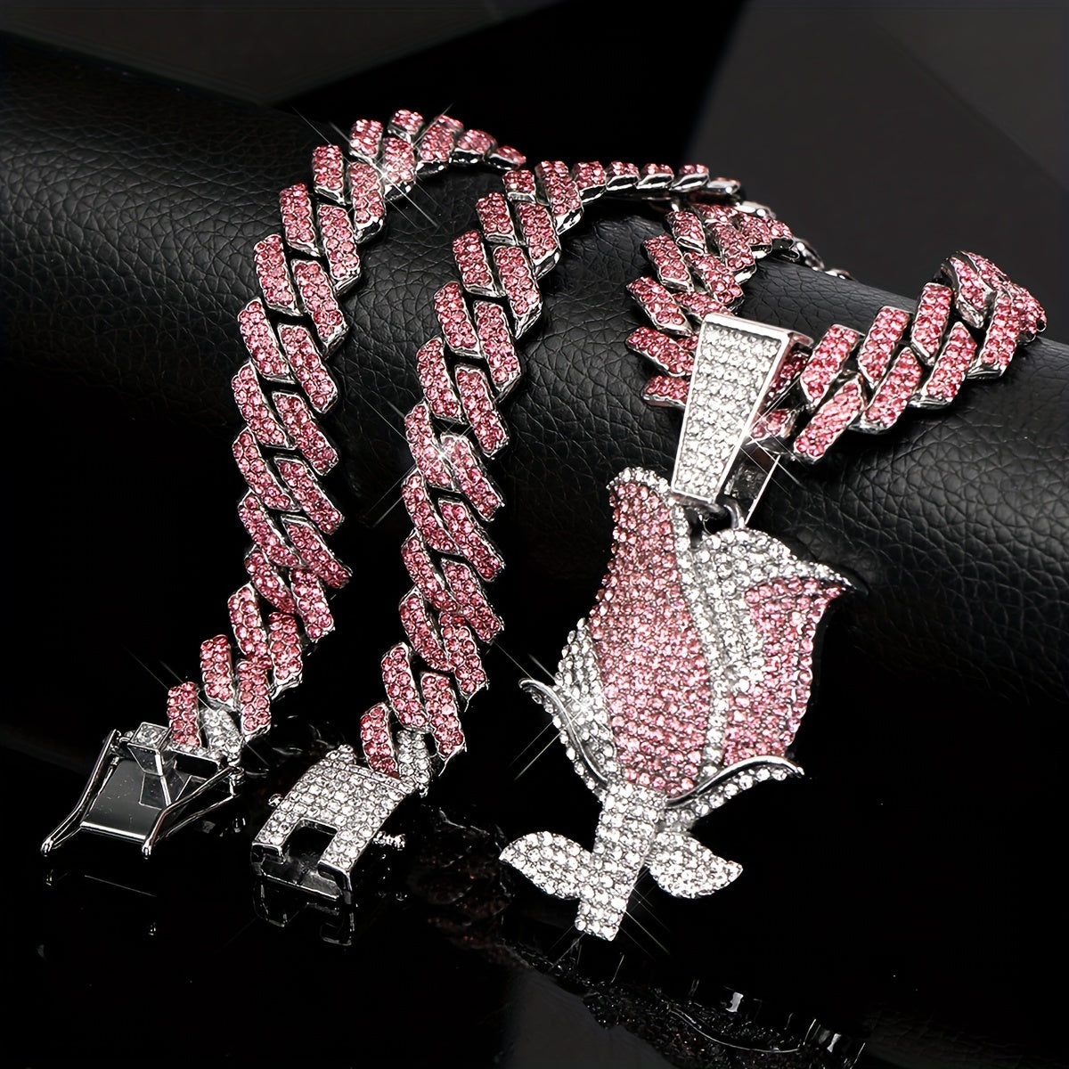 Ladies Pendant Necklace Full Water Drill Stones