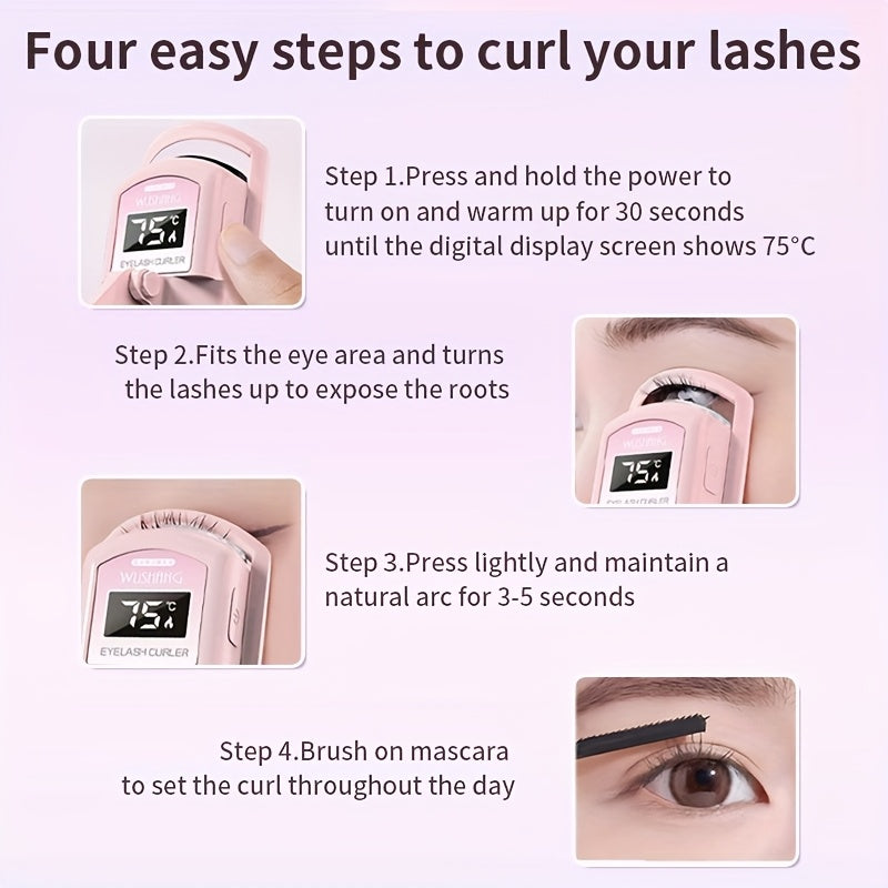 A Pink Usb Heated Eyelash Curler