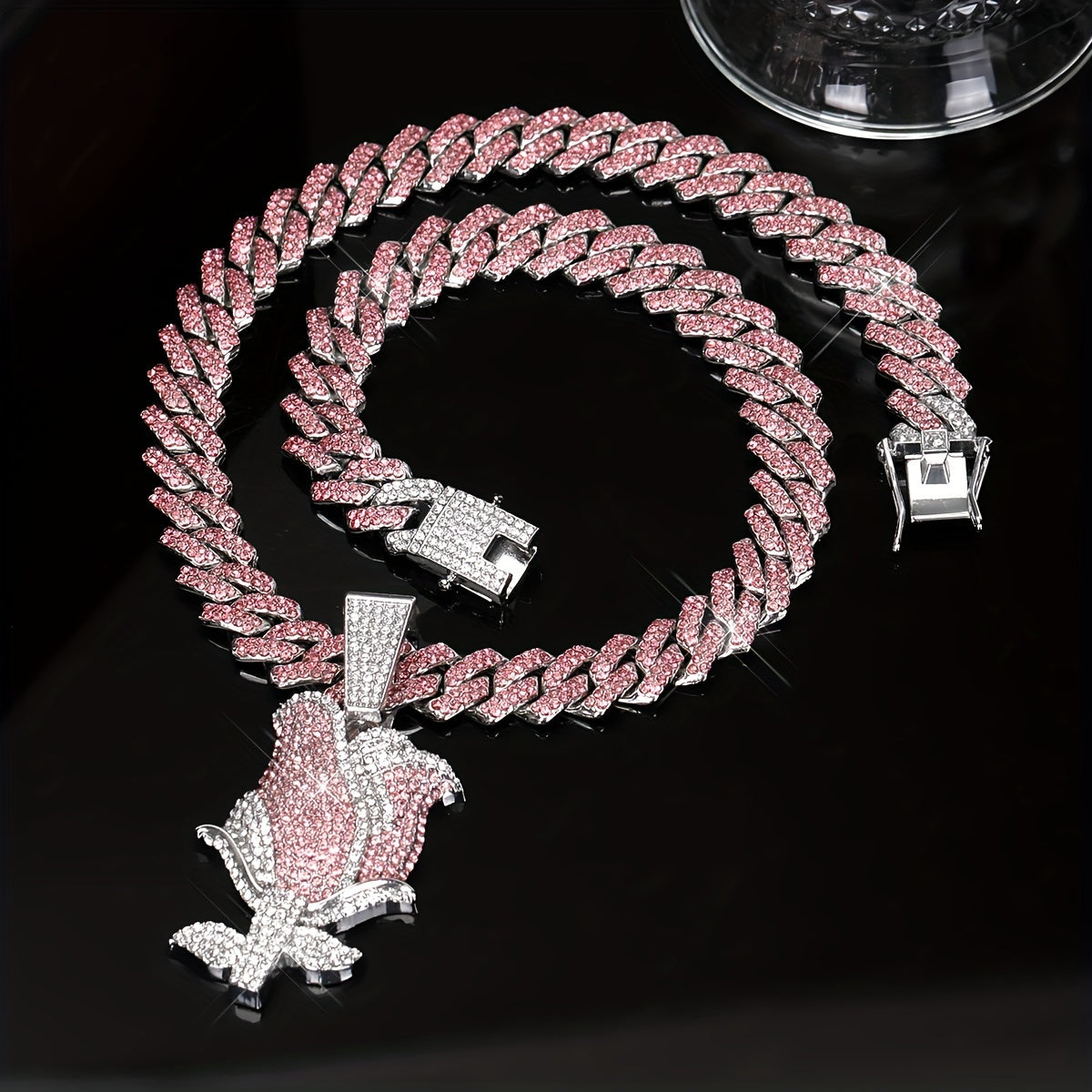 Ladies Pendant Necklace Full Water Drill Stones