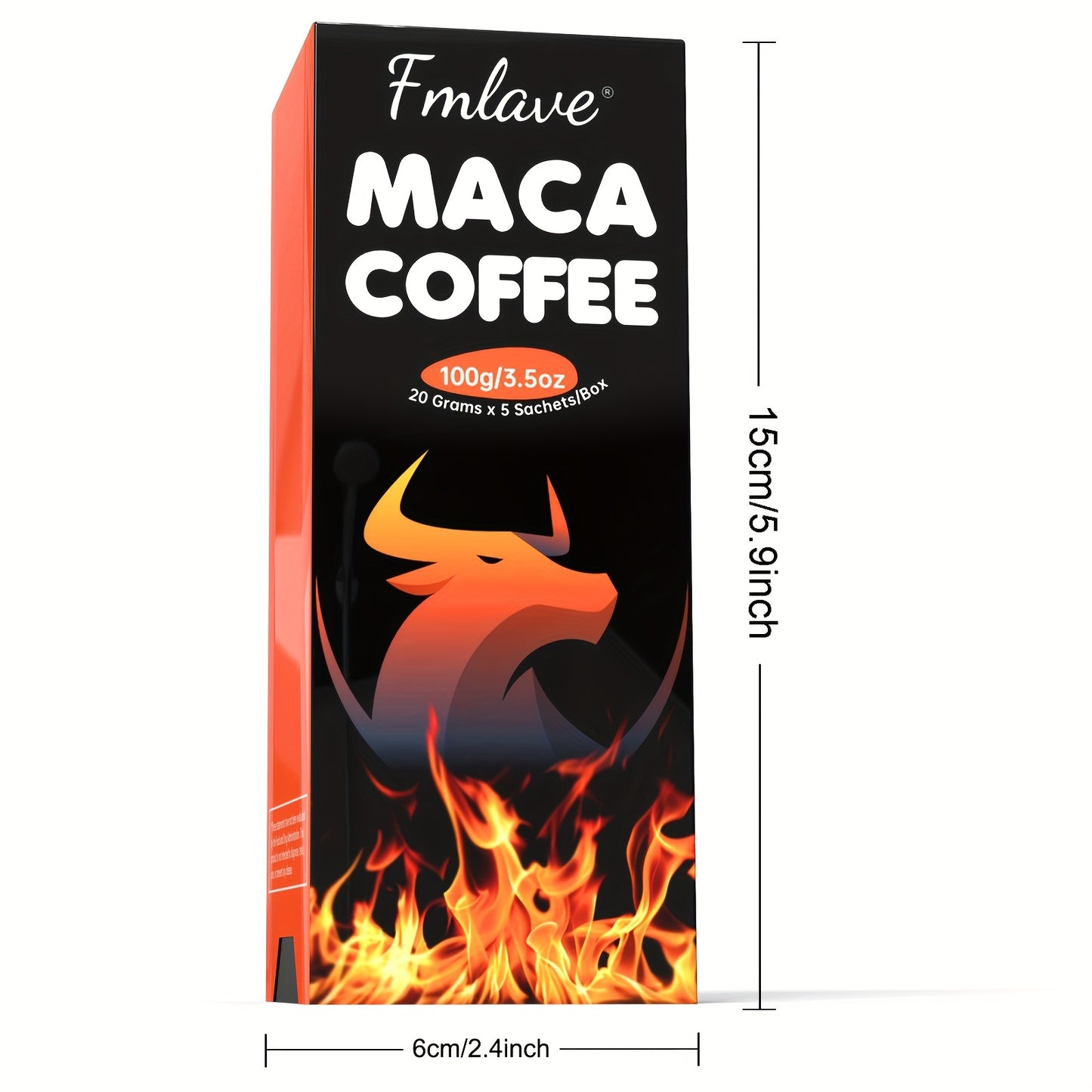 Maca Energy Coffee for Men, Cold Brew Arabica Coffee Bean Powder with Maca Root, Cistanche Tubulosa, Tongkat Ali, Ginseng, Cordyceps, Ashwagandha for Energy Vitality Focus