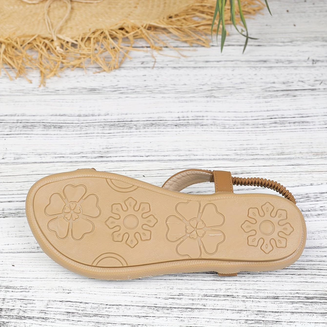 Women's Bohemian Sandals Lightweight Open Toe Flat Elastic
