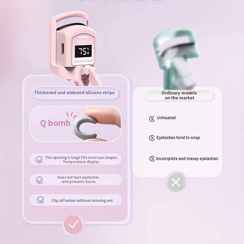 A Pink Usb Heated Eyelash Curler