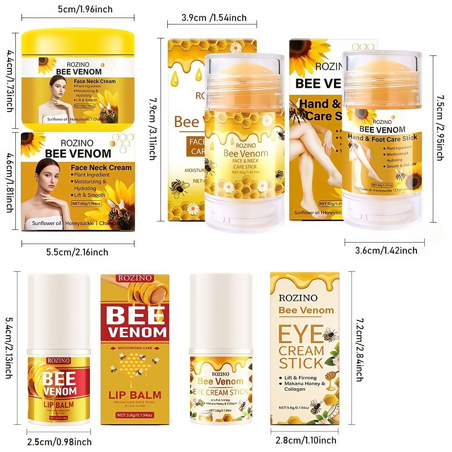 Bee Care Set Lips Face Neck Hands Feet Whole Body Care