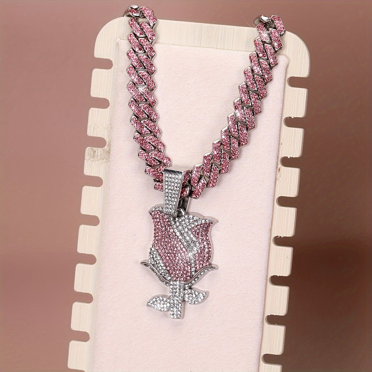 Ladies Pendant Necklace Full Water Drill Stones