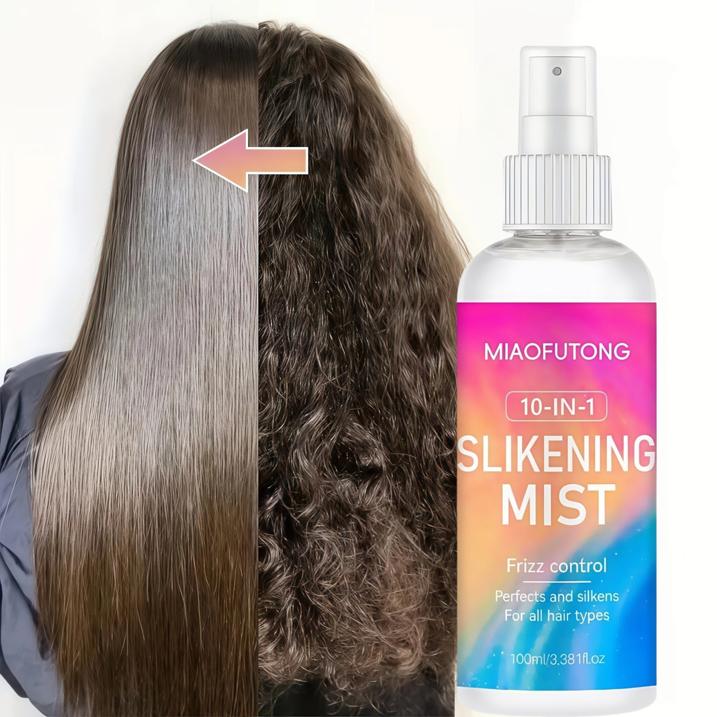 100ml/3.38oz Moroccan Nut Oil Non Washable Hair Conditioner Moisturizing Spray