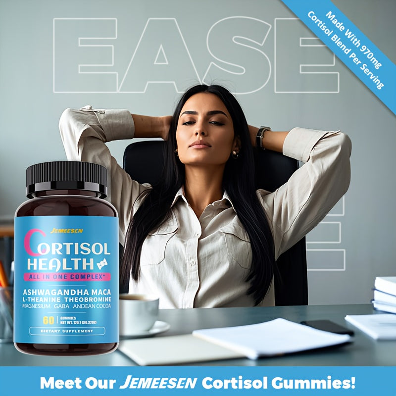 Cortisol Balance Fruity Gummies - Energy, Stress & Cortisol Support To Promote Restful Sleep And Mood - With Maca, L-Theanine & Magnesium