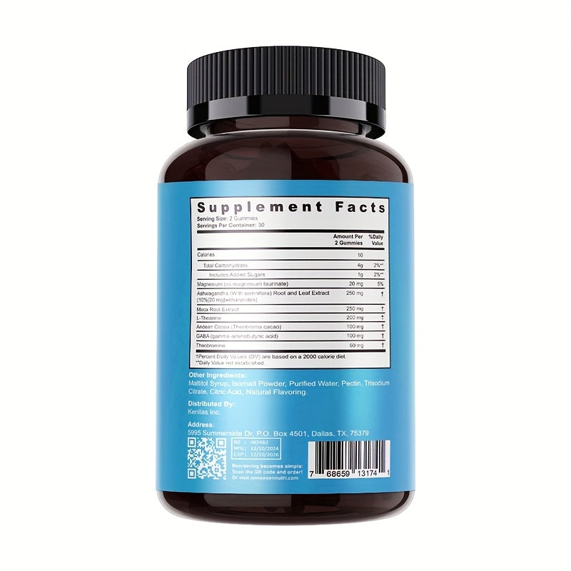 Cortisol Balance Fruity Gummies - Energy, Stress & Cortisol Support To Promote Restful Sleep And Mood - With Maca, L-Theanine & Magnesium