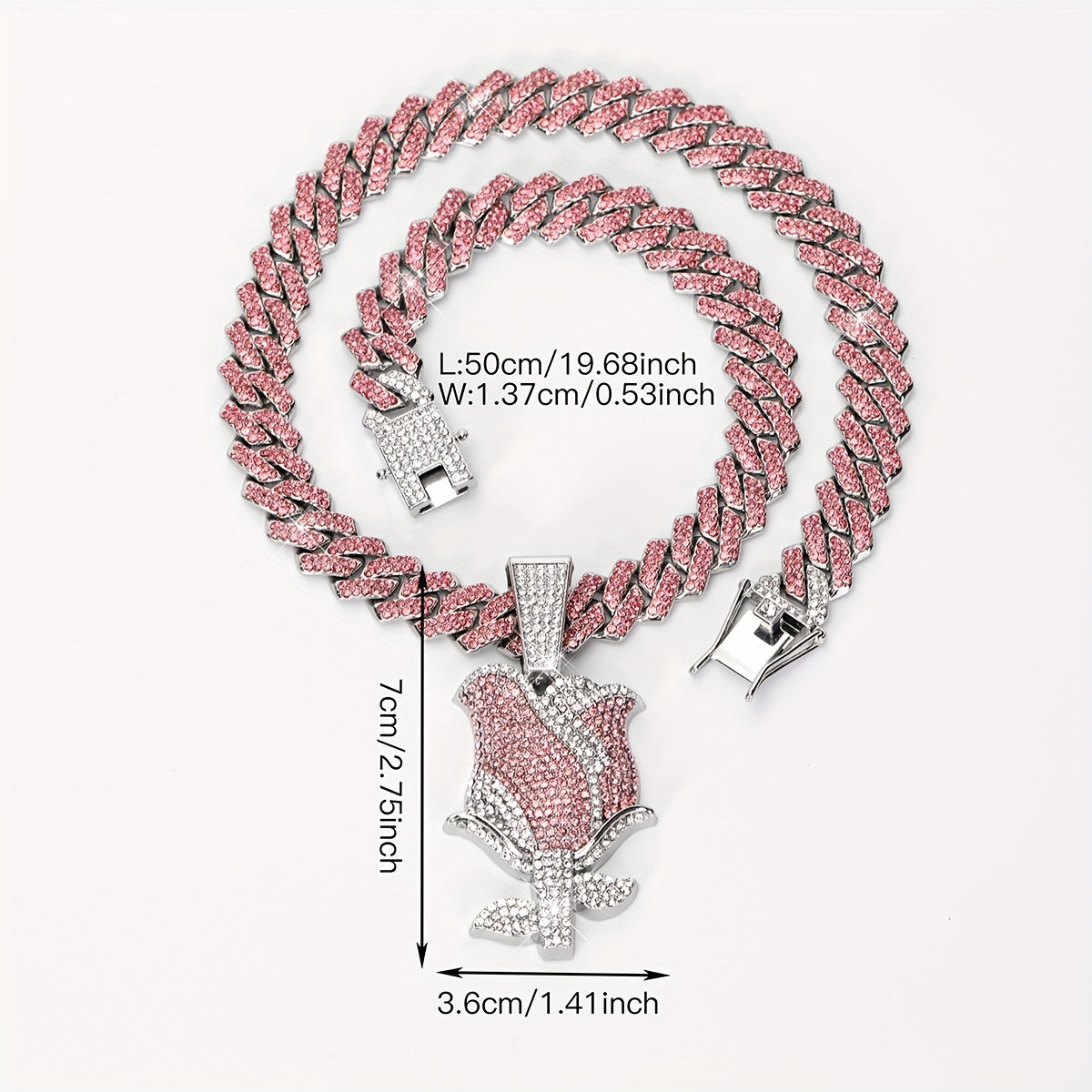 Ladies Pendant Necklace Full Water Drill Stones