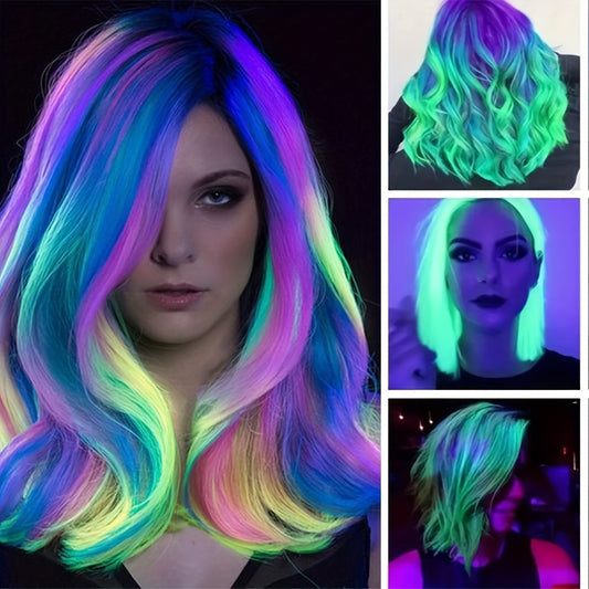 10 Pcs Glow in the Dark Hair Extensions Clip in  Hair