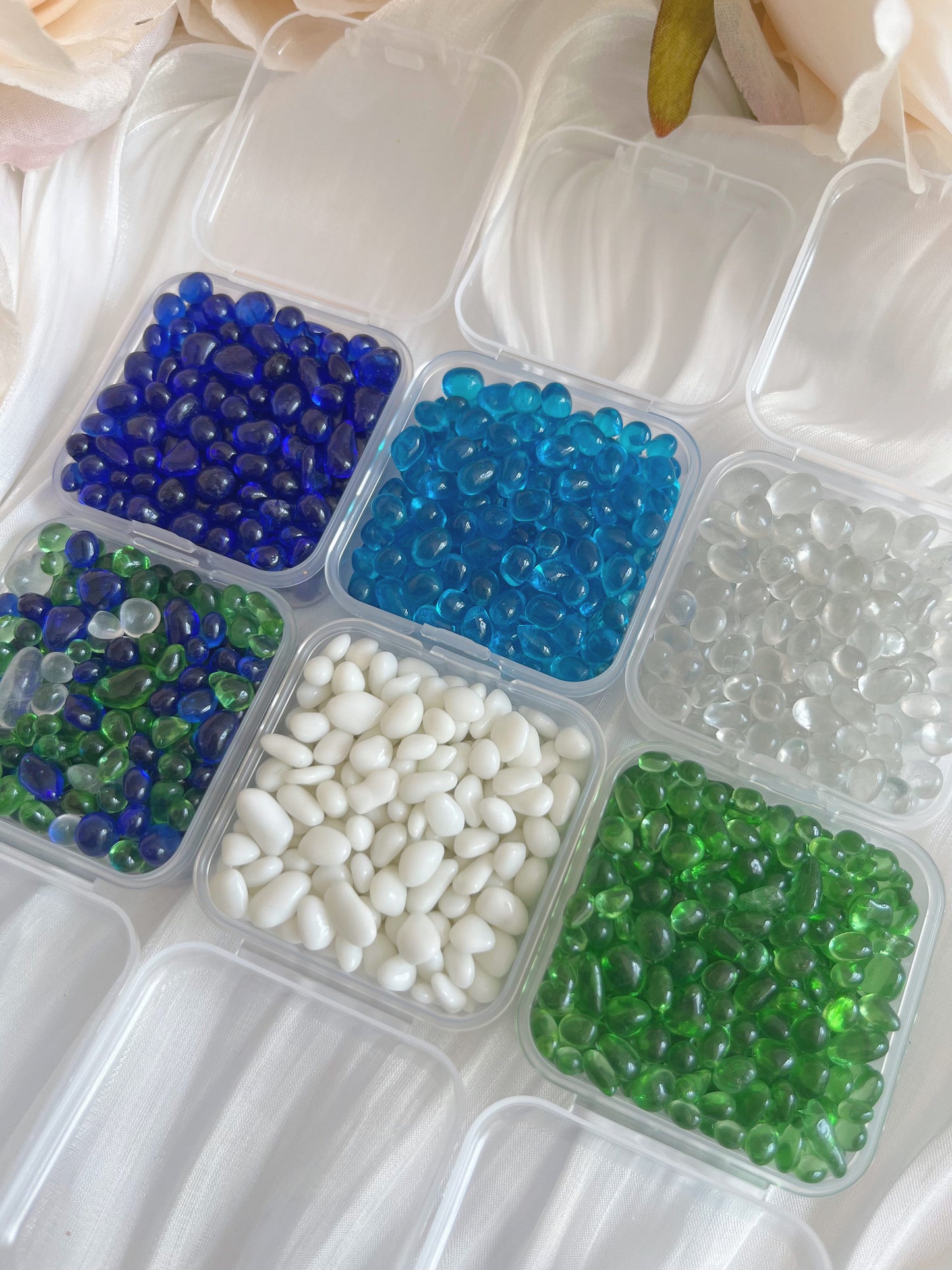 Colored glass beads