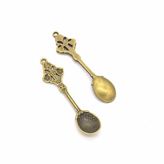 Metal accessories mini spoon  Size：62mm*12mm