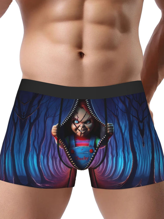 Men's Horror Movie Graphic Boxer Briefs Stretch