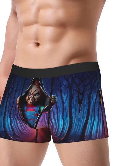 Men's Horror Movie Graphic Boxer Briefs Stretch