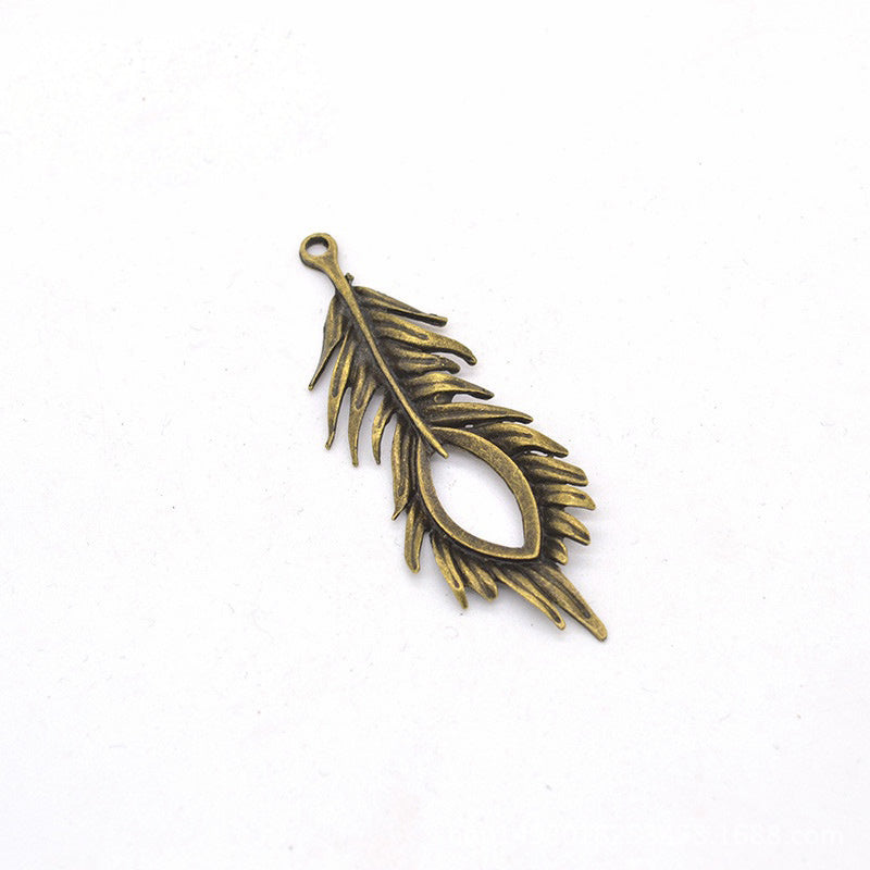 Metal accessories/feather （2pcs）Size: 72mm*28mm