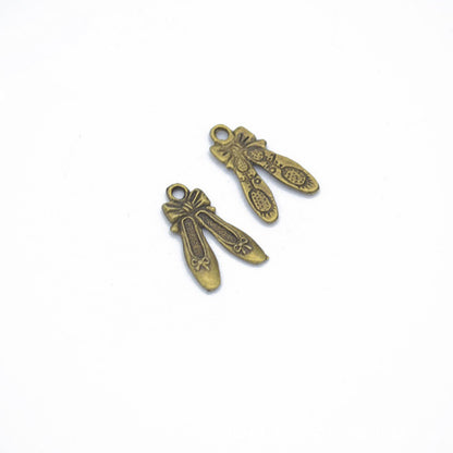 Metal accessories/ballet shoes（2pcs） Size: 20mm*12mm