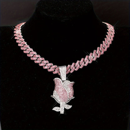 Ladies Pendant Necklace Full Water Drill Stones