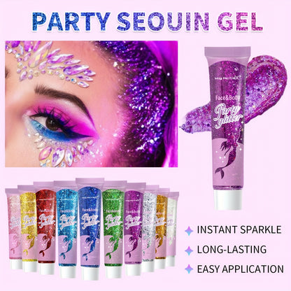 Face Glitter Body Glitter Transparent White Glitter Gel