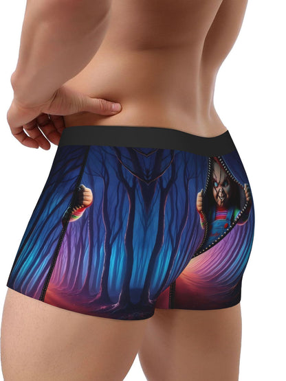 Men's Horror Movie Graphic Boxer Briefs Stretch