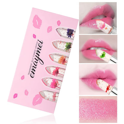 6pcs Transparent Petal Lipstick Set Which Can Lips For A Long Time And Prevent A Necessary Cosmetics