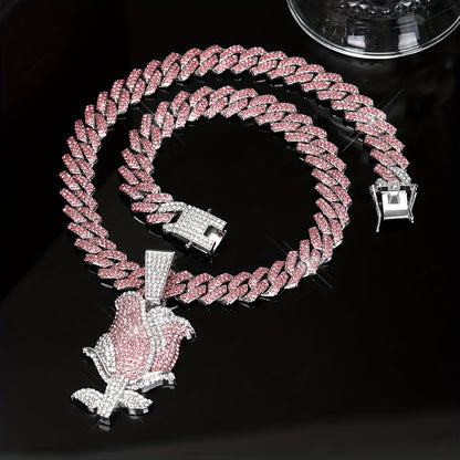 Ladies Pendant Necklace Full Water Drill Stones