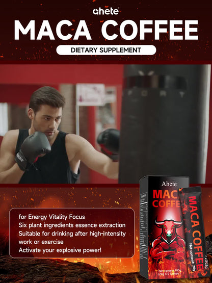 Maca Energy Coffee, High-quality Coffee Bean Powder Paired with Maca Root, Dongge Ali, Ginseng, Cordyceps Sinensis, Ashwagandha
