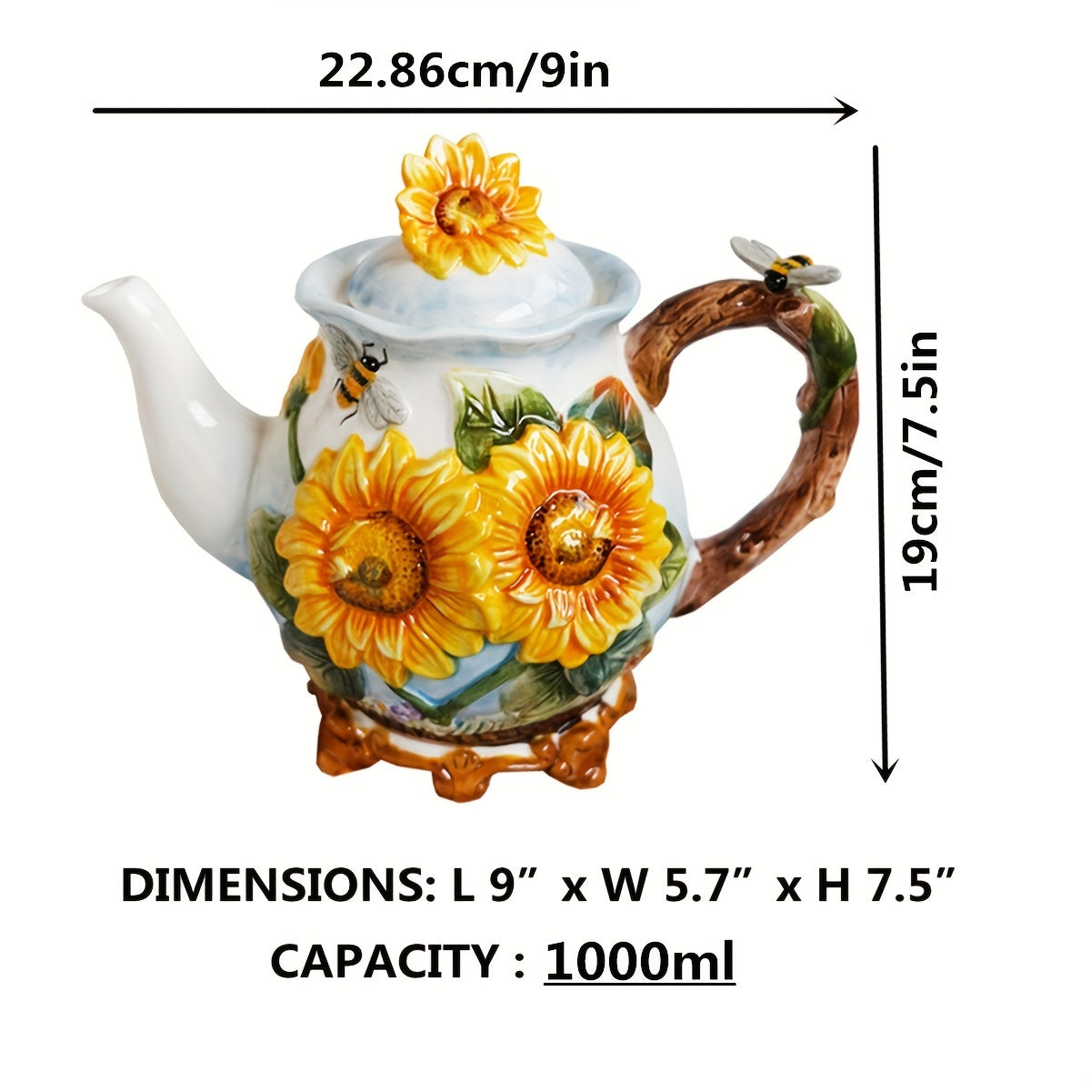 Original design handmade ceramic teapot