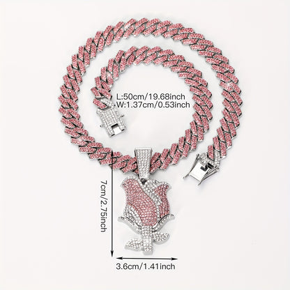 Ladies Pendant Necklace Full Water Drill Stones