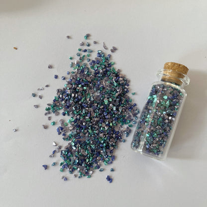 Irregular colored glass gravel